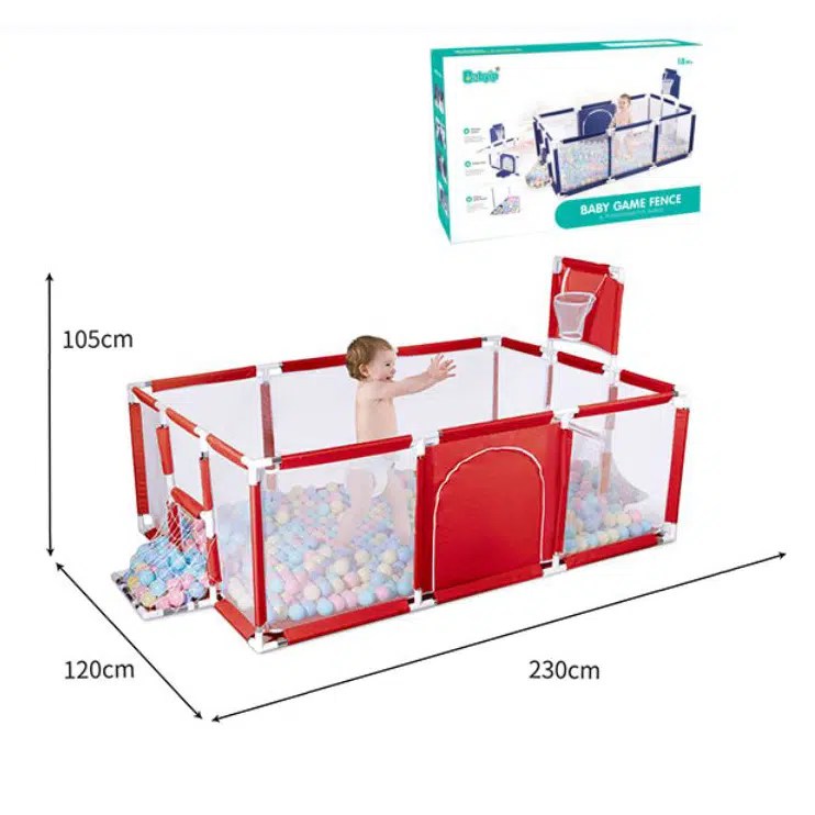 Parc de jeu enfants Anti-Chute Rectangle – ROUGE