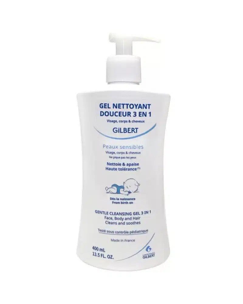 Offre : Gilbert Gel Nettoyant + Baume Relipidant 400ml = Eau Nettoyante 400ml