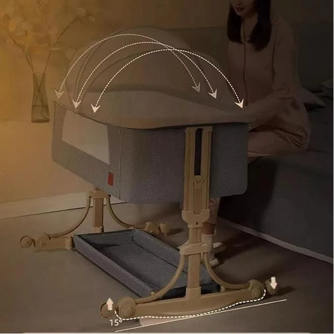 Kidilo Lit Cododo 3 en 1 pour bébé avec moustiquaires – BEIGE