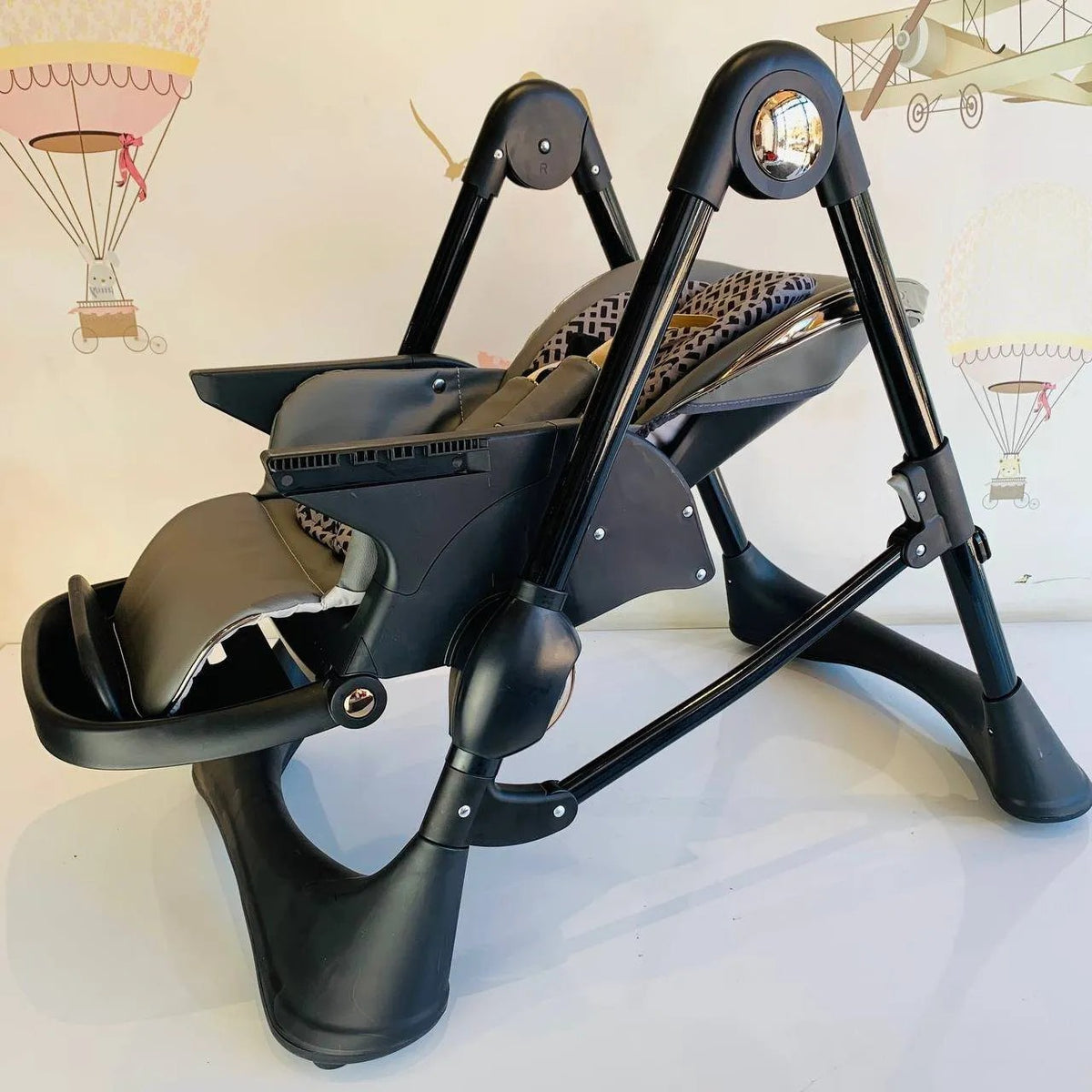 Chaise haute multifonctionnelle Noir – Kidilo