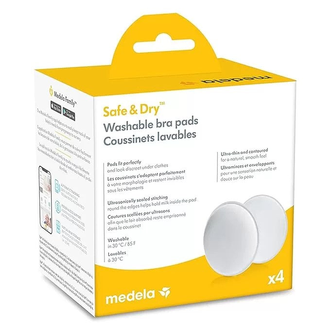Medela Safe & Dry Washable Bra Pads x4