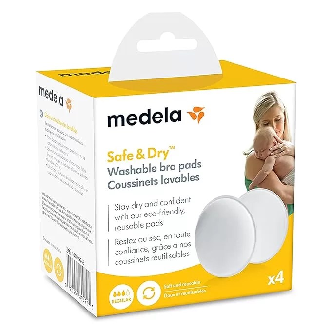 Medela Safe & Dry Washable Bra Pads x4