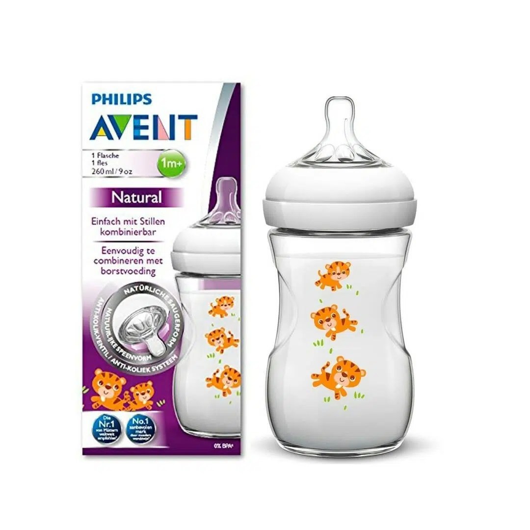 Philips AVENT Biberon Natural Tigre 260ml +1m scf070/20