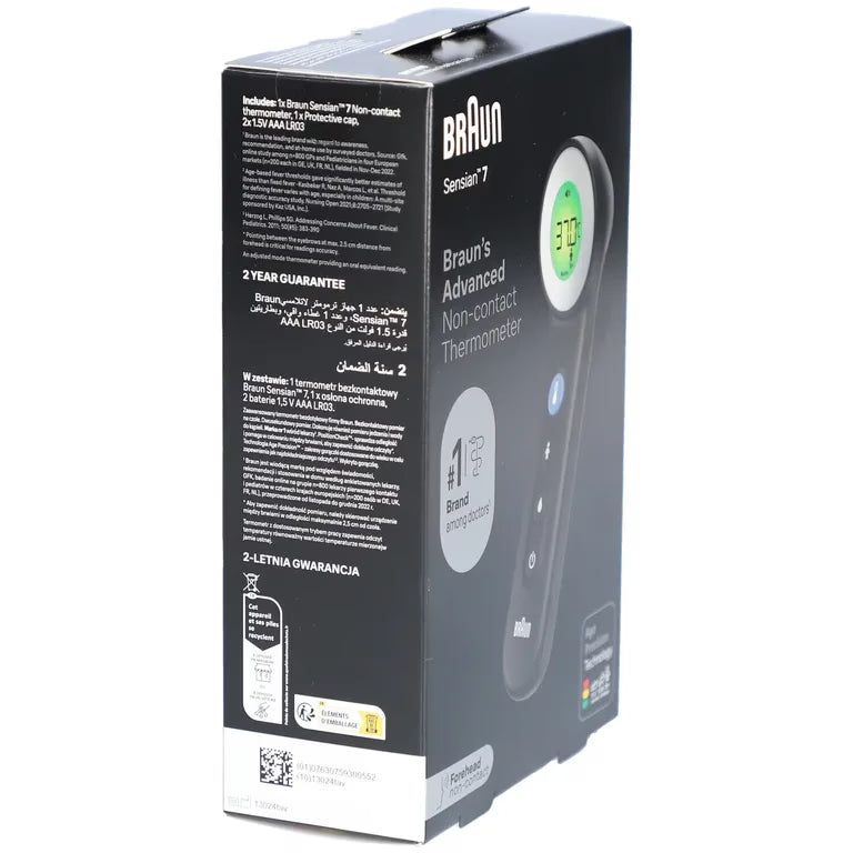 Braun Thermomètre frontal sans contact + contact avec Age Precision® – Noir BNT400BWE