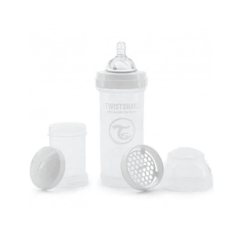 Biberon Twistshake Anti-Coliques 260ml 2m+ Blanc