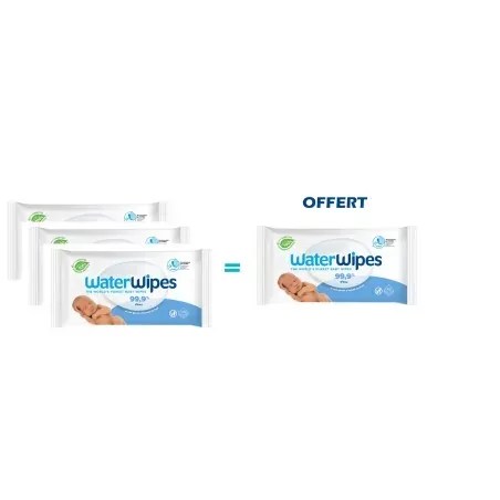 Waterwipes lingettes bébé 4+1 OFFERT
