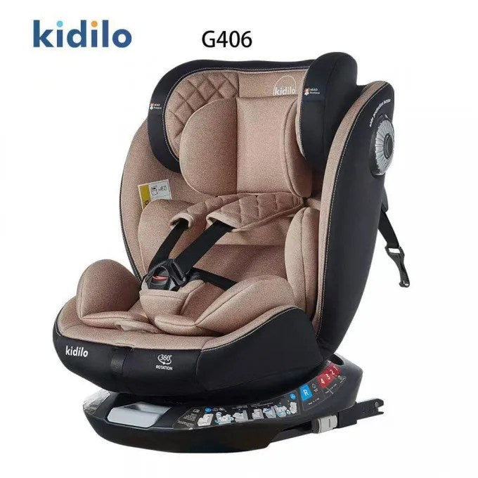 Siège Auto Isofix avec Rotation 360° G406 Beige Kidilo