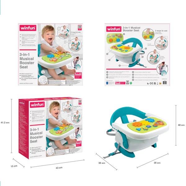 Siège rehausseur musical 3en1 – Winfun