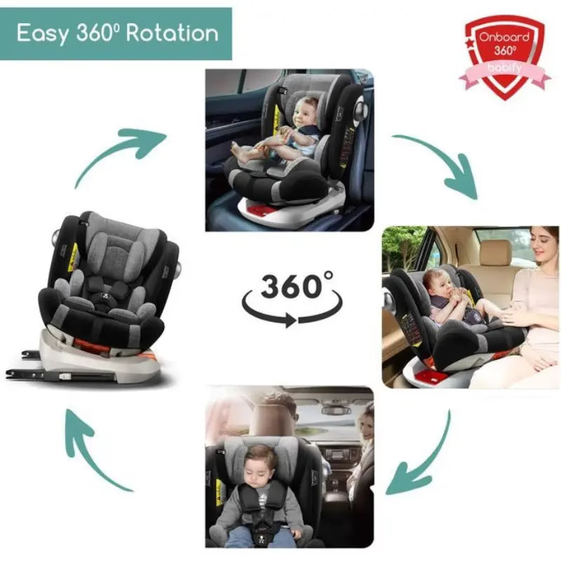 Siège d’auto Isofix 360 Noir – Burbay
