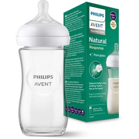 BIBERON NATURAL EN VERRE 240 ML 1M+ AVENT