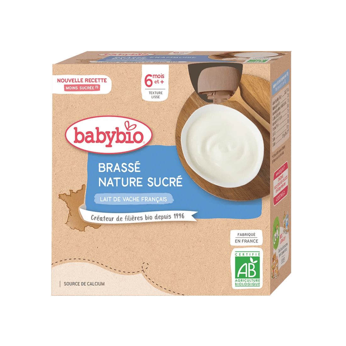 Babybio Brassé Nature Sucré 4x85g