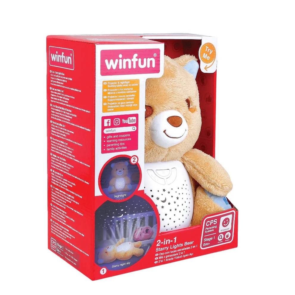 Winfun 2 en 1 Veilleuse Ourson Étoilé
