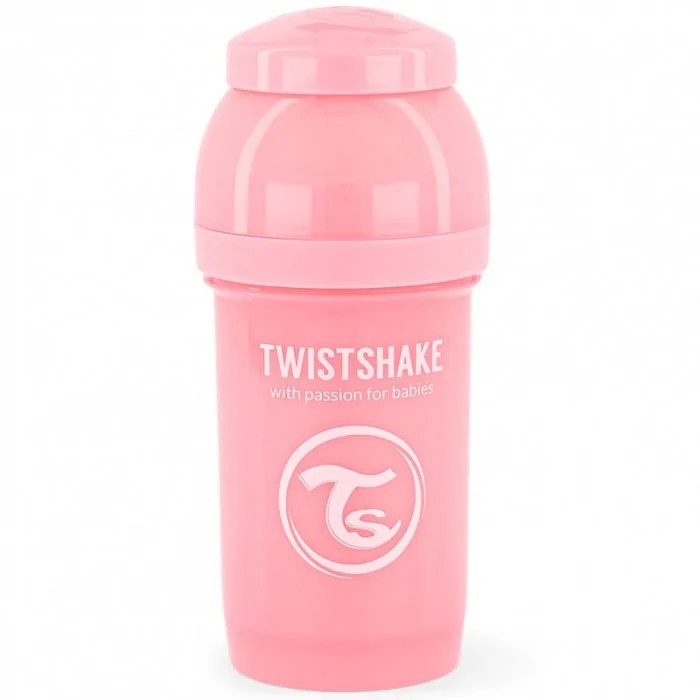 Biberon Twistshake anti-coliques 180ml 0m+ Rose