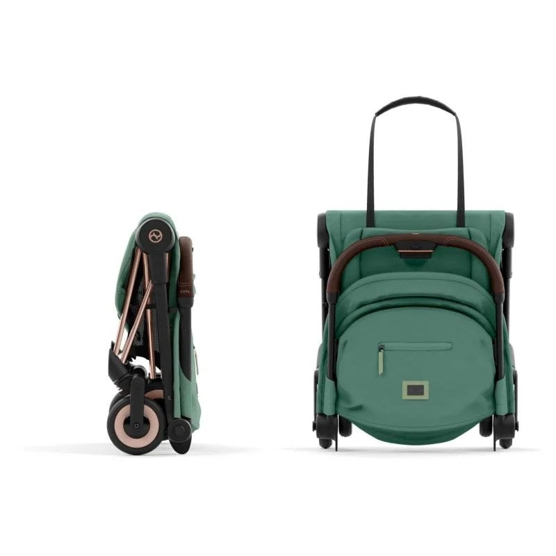 Poussette Coya Rose Gold Leaf Green Cybex