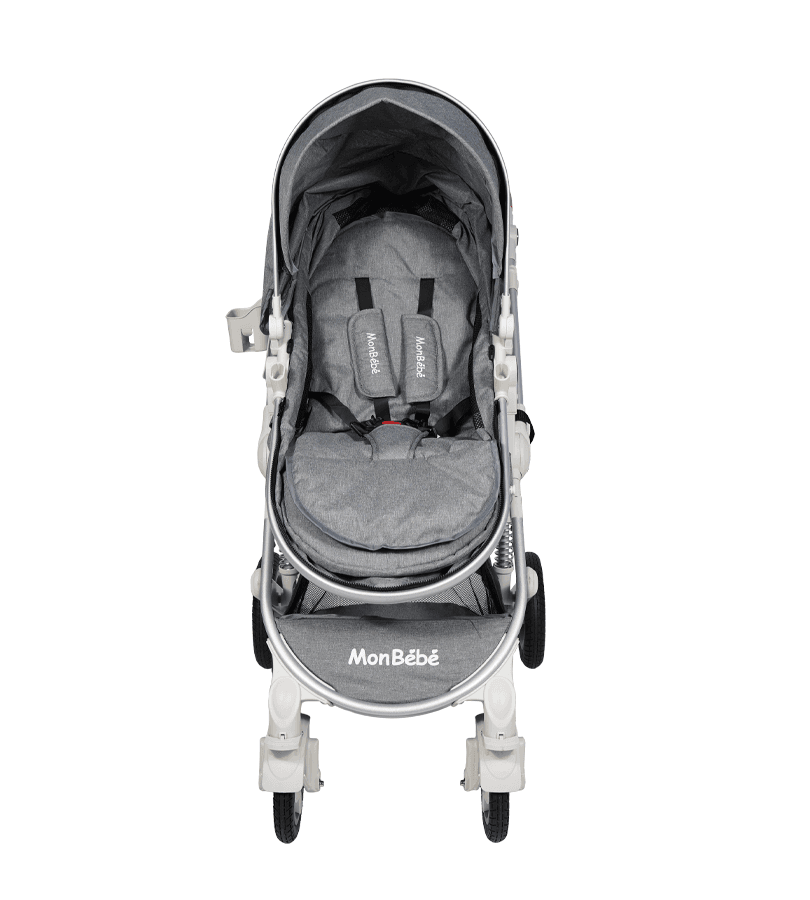 POUSSETTE URBAN TENDANCE RÉVERSIBLE GRIS – MON BÉBÉ