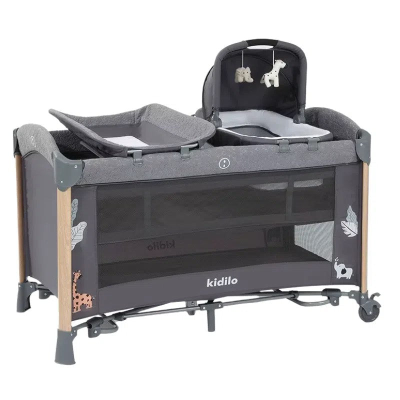 Lit Cododo Multifonction avec Couffin Deluxe Gris – Kidilo
