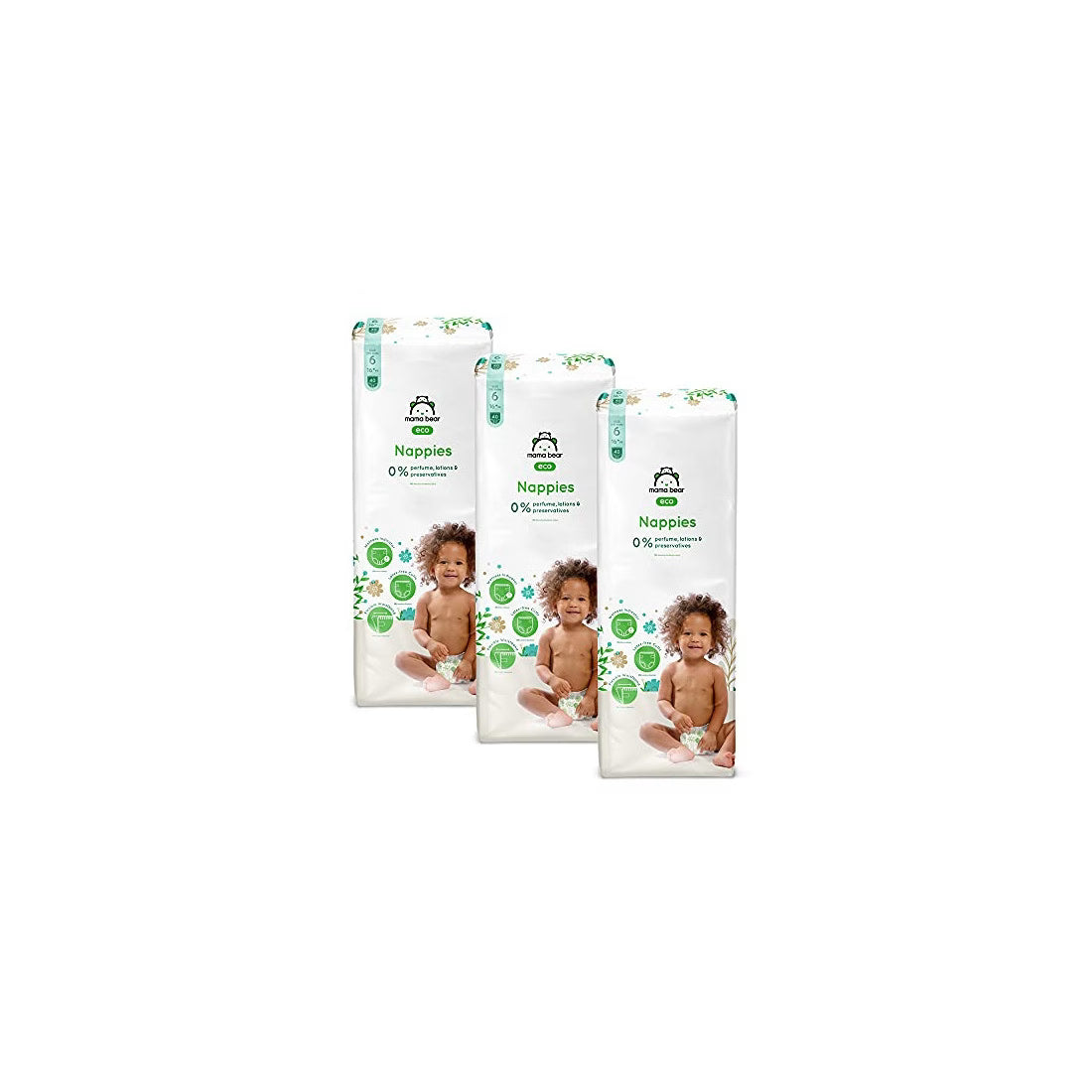 Mama Bear Couches bébé Écologiques Ultra Absorbantes Taille 6 (16+ kg) 40 couches