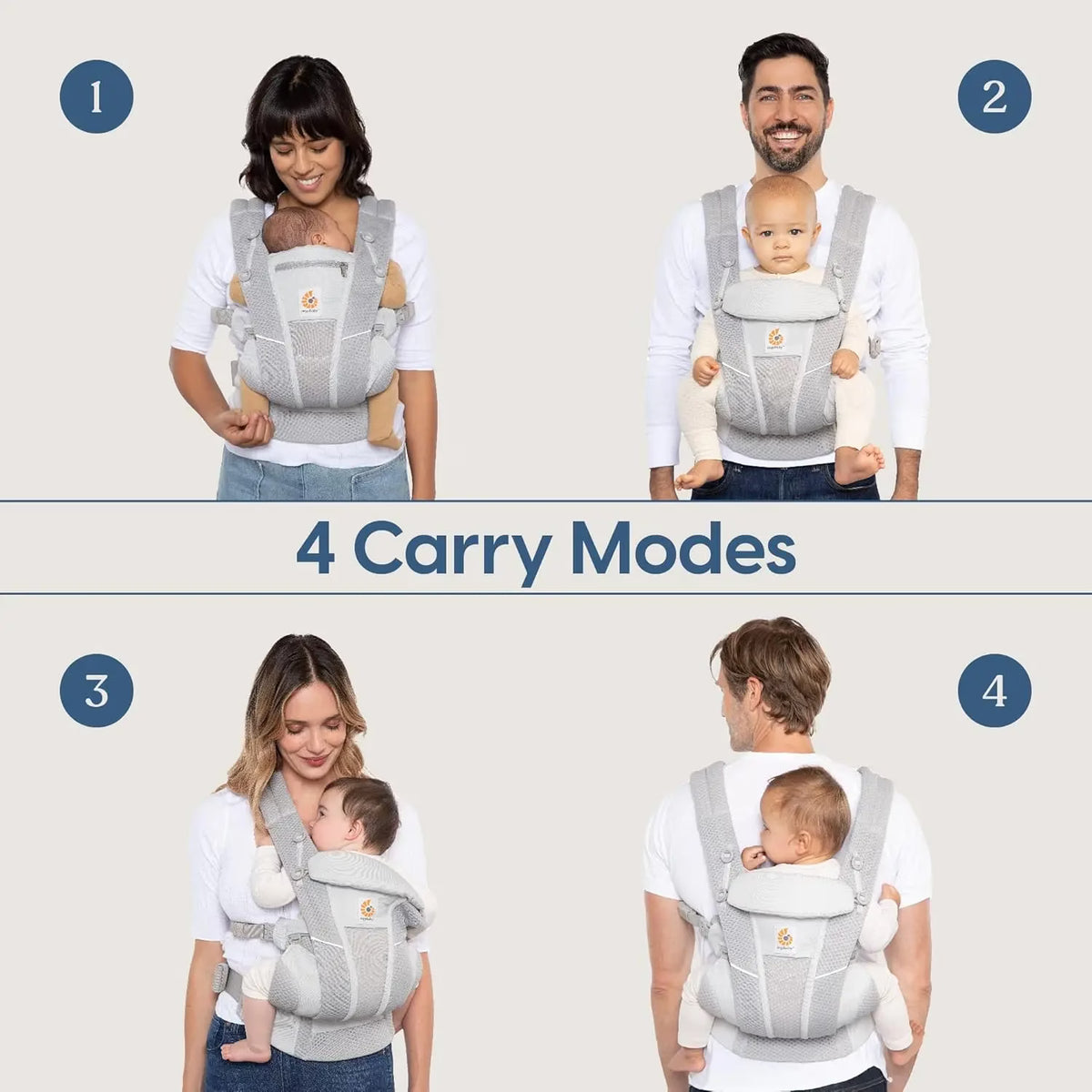 Porte-bébé ergonomique Ergobaby Omni Breeze – Bleu ardoise