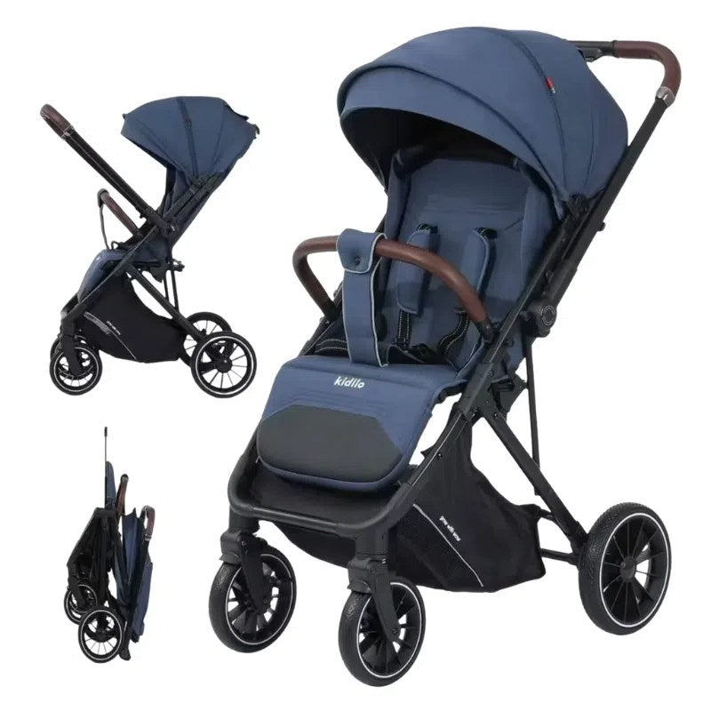 Poussette Valise Réversible Kidilo – Bleu Foncé
