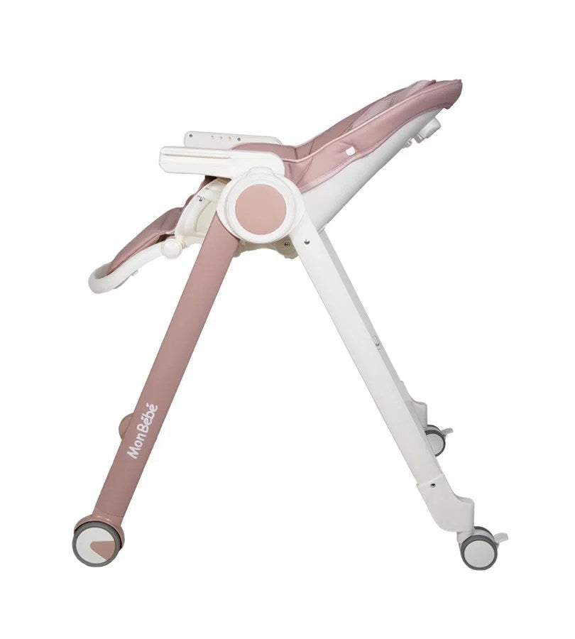CHAISE HAUTE ÉVOLUTIVE ROSE – MON BEBE