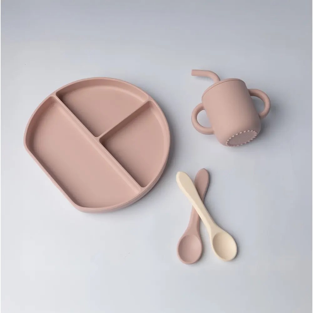 YUMMY Set de Comida de Silicona 6M+ – Blush
