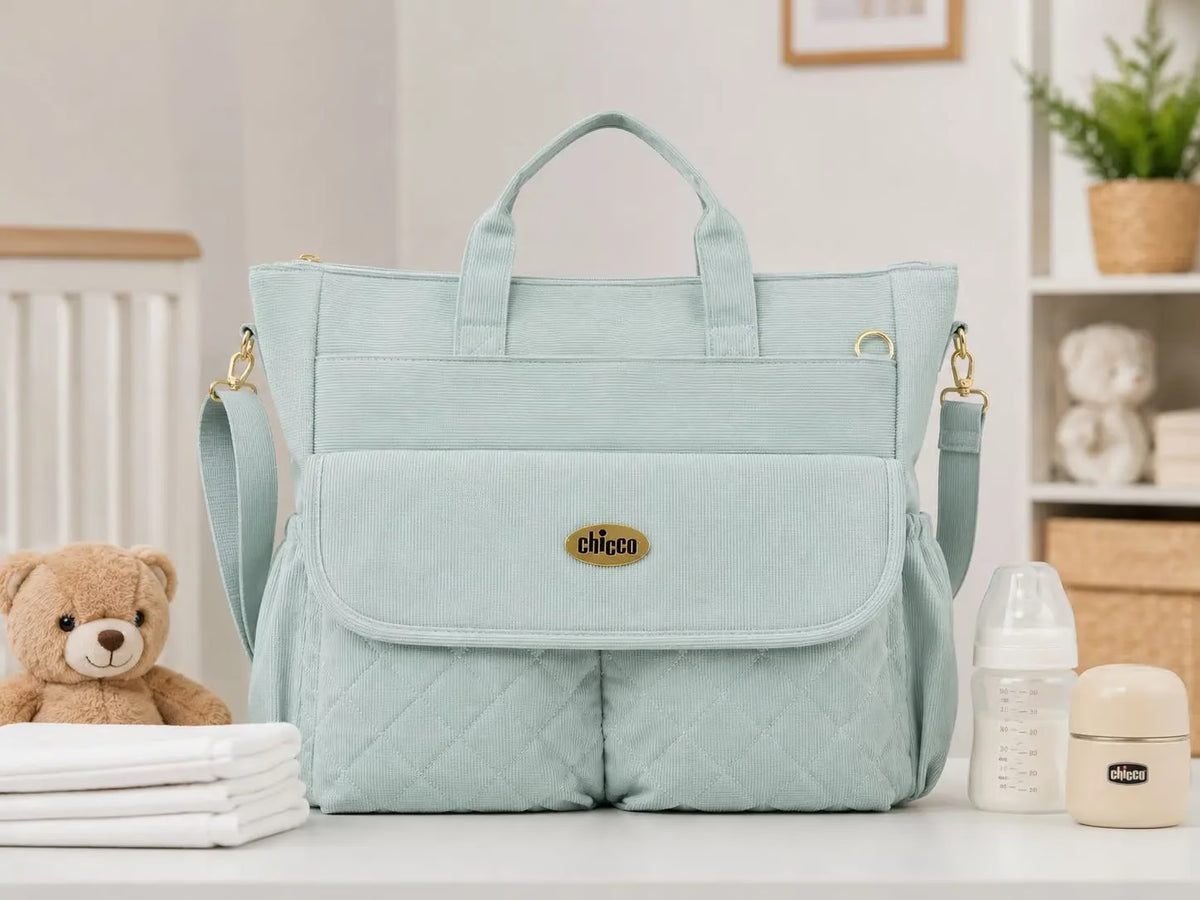 Sac à Langer Chicco Velours – Vert Menthe