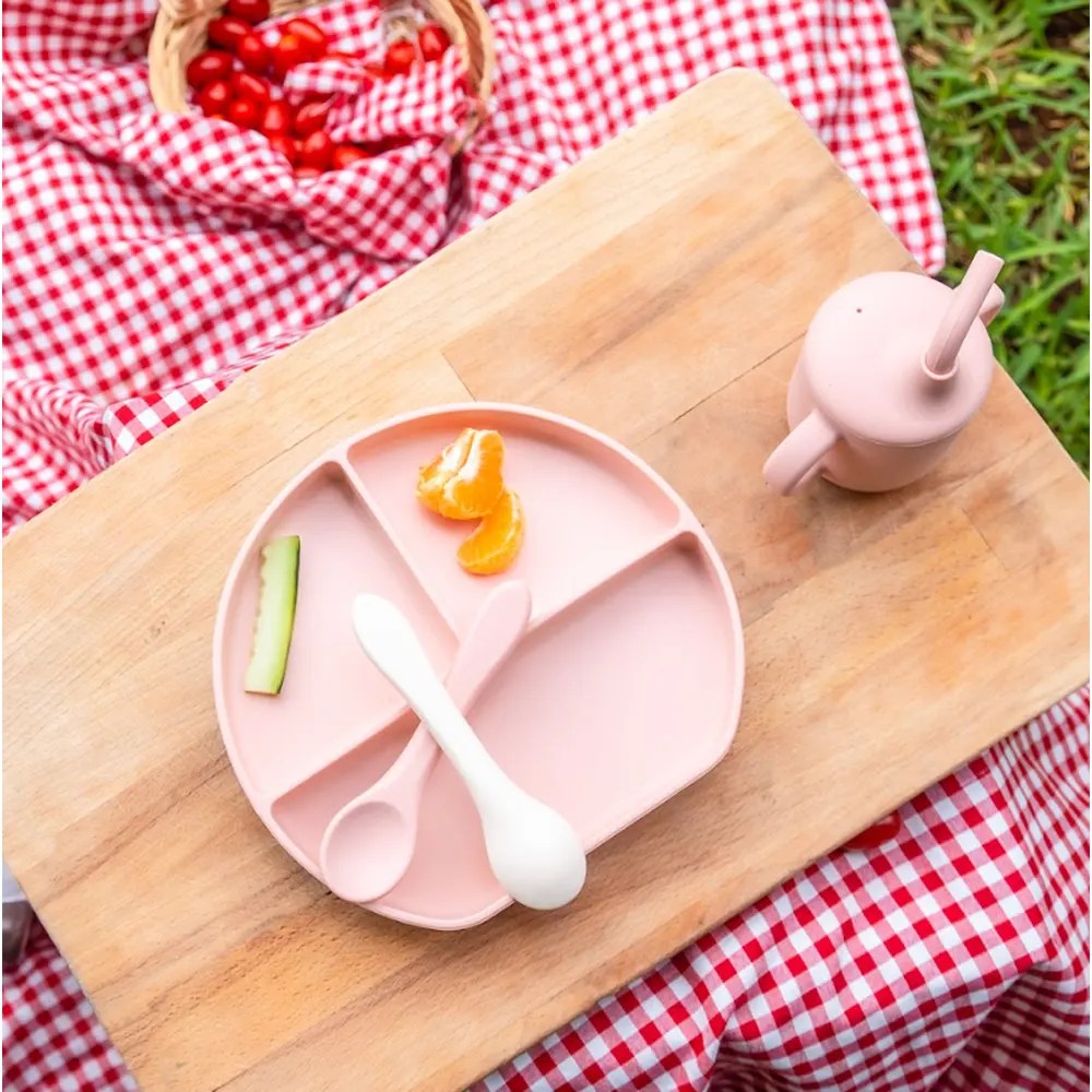 YUMMY Set de Comida de Silicona 6M+ – Blush
