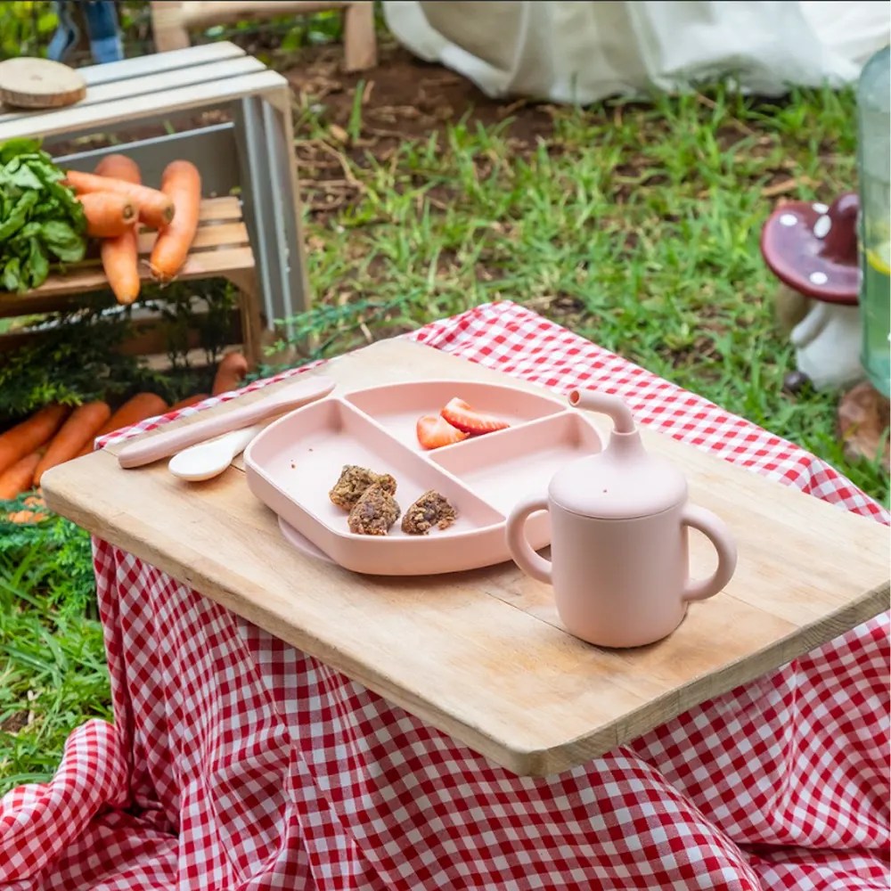 YUMMY Set de Comida de Silicona 6M+ – Blush