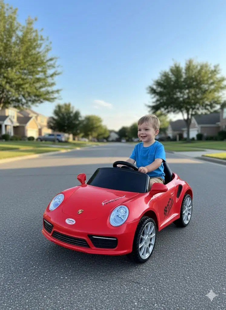 Voiture électrique enfant Porsche Style 12V – Rouge