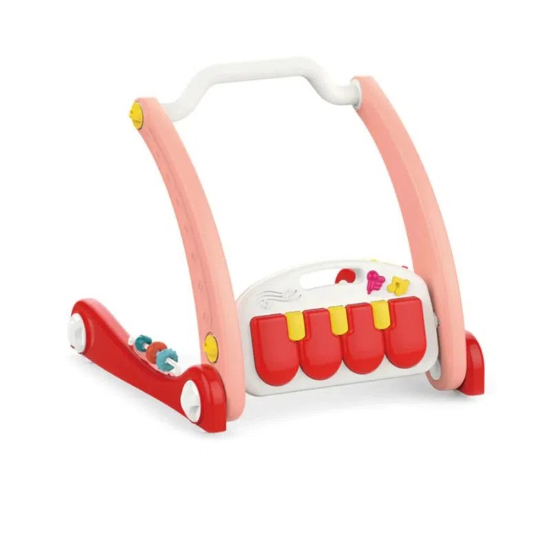 Tapis d’éveil avec un piano & Trotteur 2en1 – Rouge -Huanger