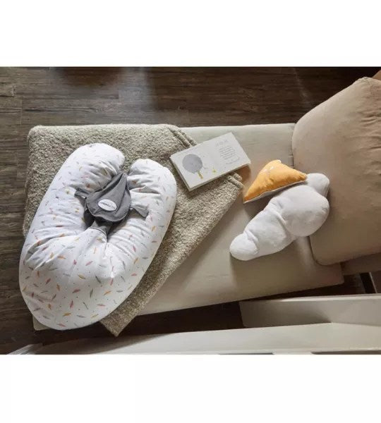 COUSSIN DE MATERNITÉ MULTIRELAX JERSEY PLUMES GRIS