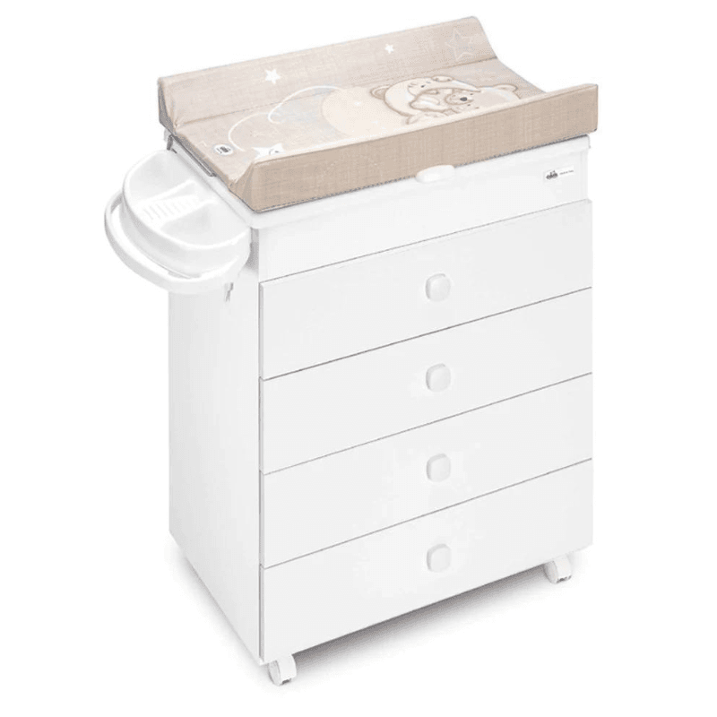 Commode à langer avec baignoire Asia Blanche – CAM