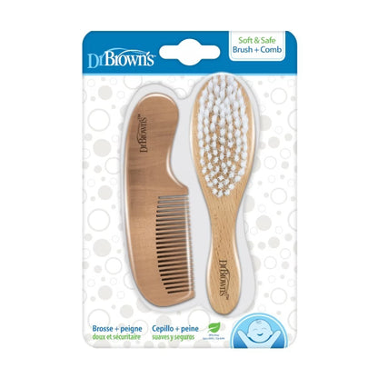 Dr Brown’s Brosse & Peigne Bois Doux Bébé