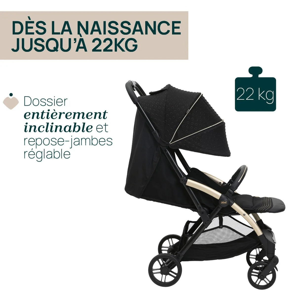 Poussette Goody Xplus – Black re_lux – Chicco