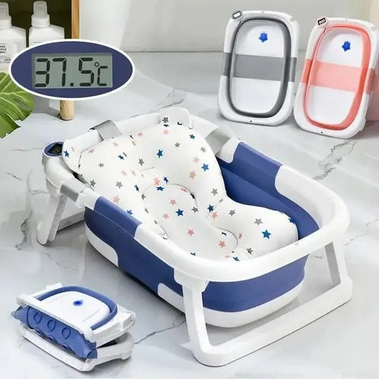 Baignoire Pliable Ultra Compacte avec thermomètre  et coussin