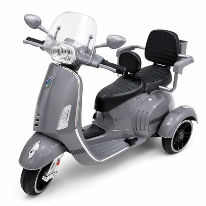 Vespa électrique enfant 3 roues 2 places à double moteur