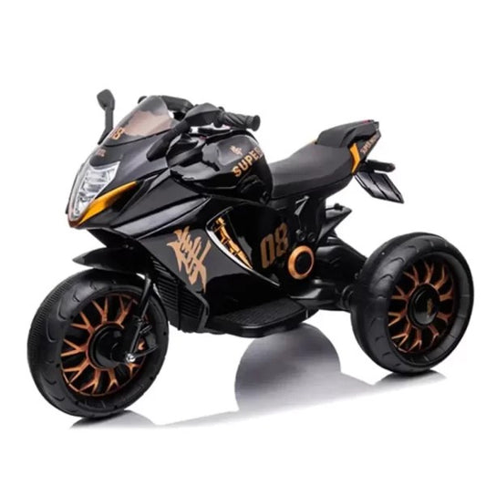 Moto avec roues d’entraînement phare musique
