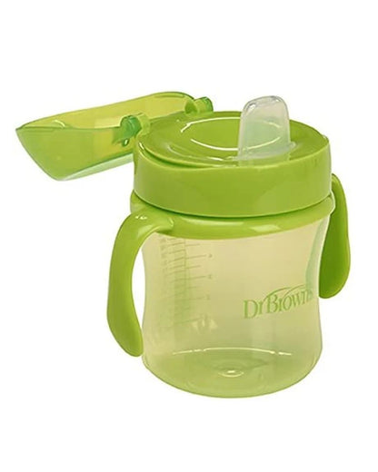 Dr. Brown’s Gobelet transition 180ml avec poignées 6M+ – Vert