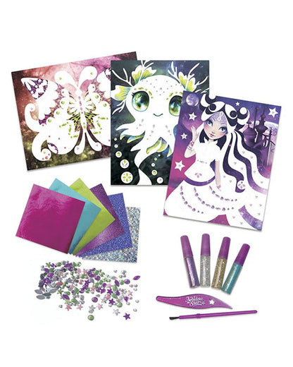 Coloriage et Peinture à Paillettes et Feuilles – Nebulous Stars