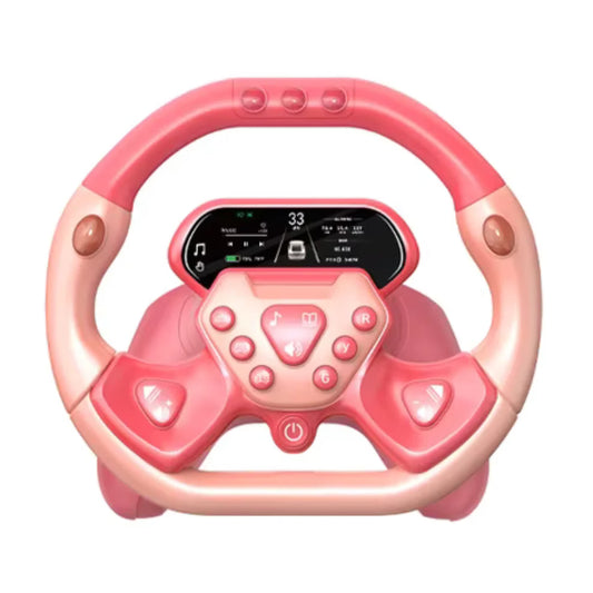 Volant de Voiture Éducatif Musical 360° pour Bébé et Enfant – Rose