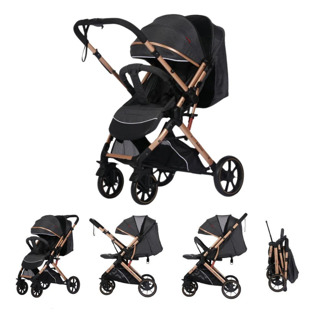 Poussette Belecoo B1 Réversible – Noir-