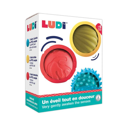 Ludi 3 Balles Sensorielles – 6m+