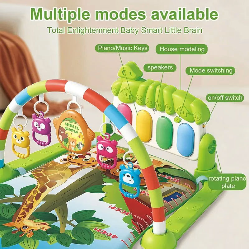 Tapis d’Éveil Bébé Piano Musical 4-en-1