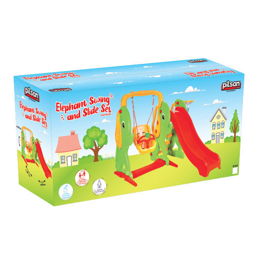 Balançoire et toboggan en forme d’éléphant – Pilsan