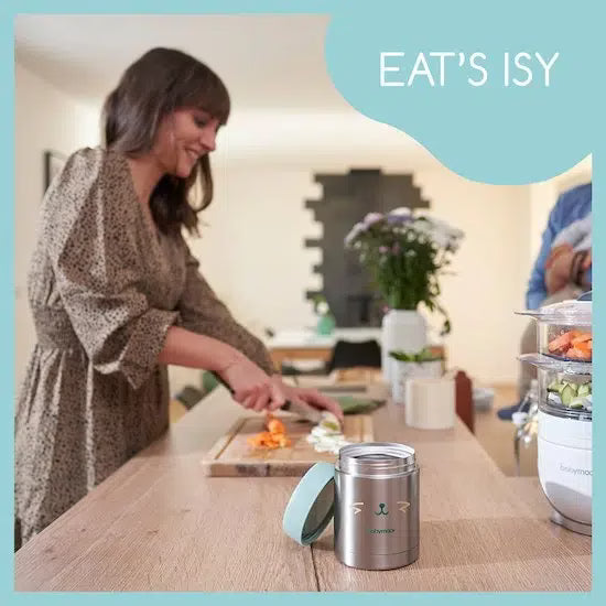 Babymoov Contenant Inox Eat’Isy Gris/Bleu
