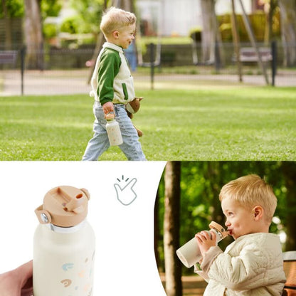 Paille Gourde Inox Little Explorer Ivoire
