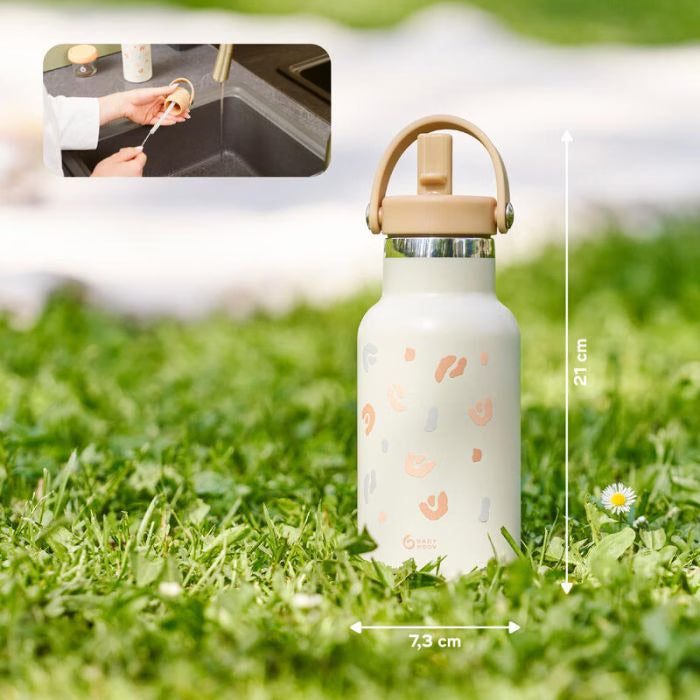 Paille Gourde Inox Little Explorer Ivoire