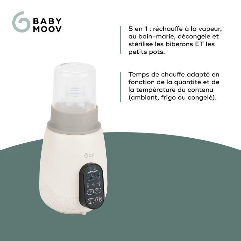 Chauffe-biberon Nutrismart + Mineral Beige – BABYMOOV