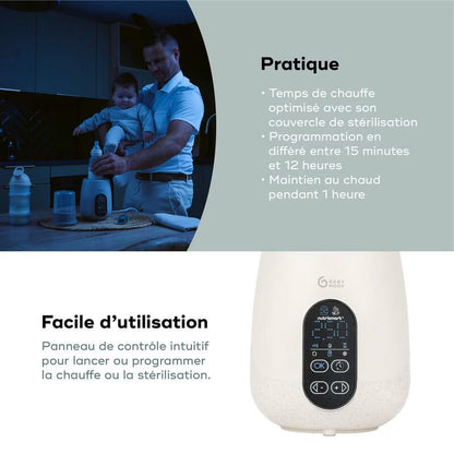 Chauffe-biberon Nutrismart + Mineral Beige – BABYMOOV