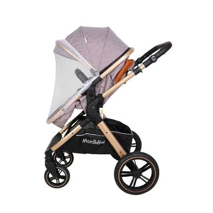 POUSSETTE TENDANCE RÉVERSIBLE ROSE – MON BÉBÉ